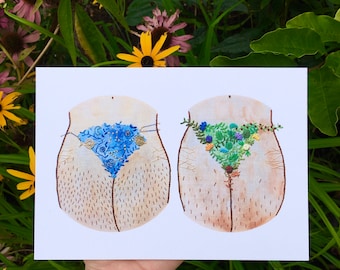 Hairy Vulva Drawing - Etsy Canada