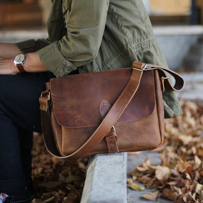 Leather Postman Bag Messenger Bags Shoulder Bag Etsy