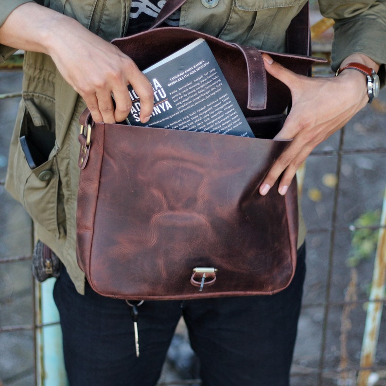 Leather Postman Bag Messenger Bags Shoulder Bag | Etsy