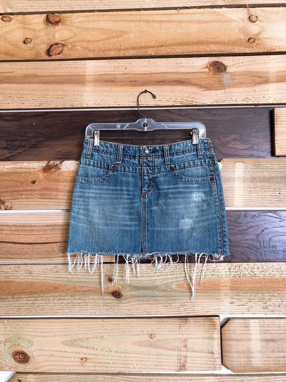 american eagle denim skirt