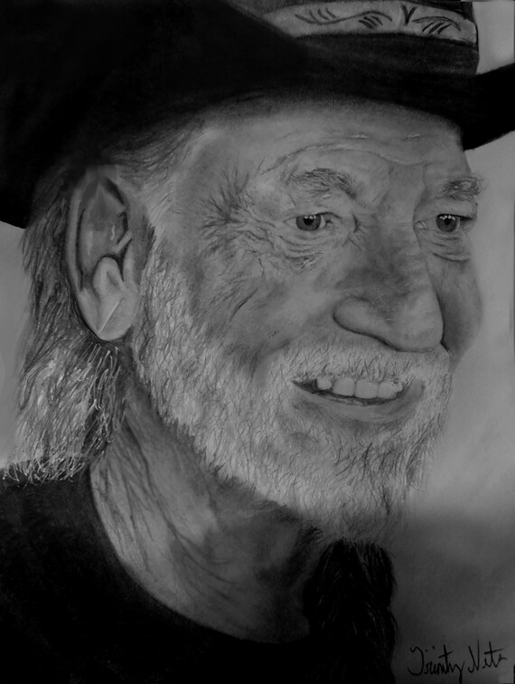 Willie Nelson Portrait Print | Etsy