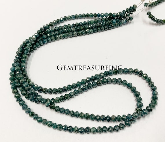 Faceted Blue Diamond Beads