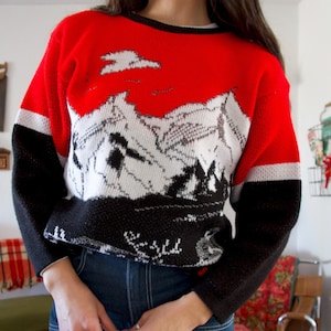 Vintage Marc Chemtob Patterend Knitted Pullover Sweater