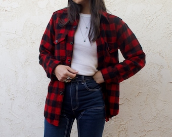 Vintage Woolrich Wool Buffalo Plaid Button-up Flannel