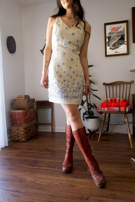 Vintage gingham sleeveless dress Gem