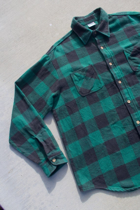 70'S JCPenney BIG MAC short sleeve work shirt, men's size L, vintage polyester Blue type light blue Vintage Second Hand