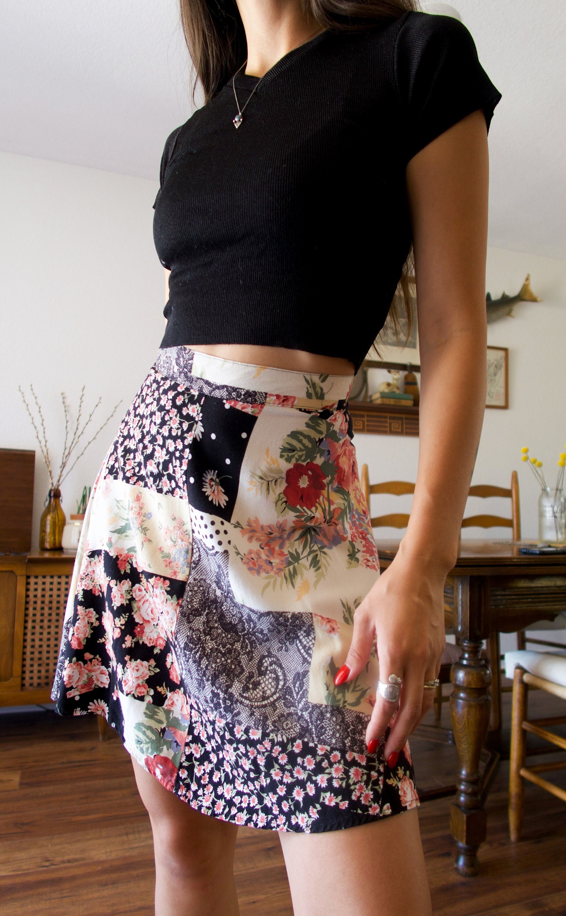 90s top skirt quilt