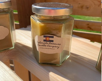 Colorado Beeswax 6oz glass jar