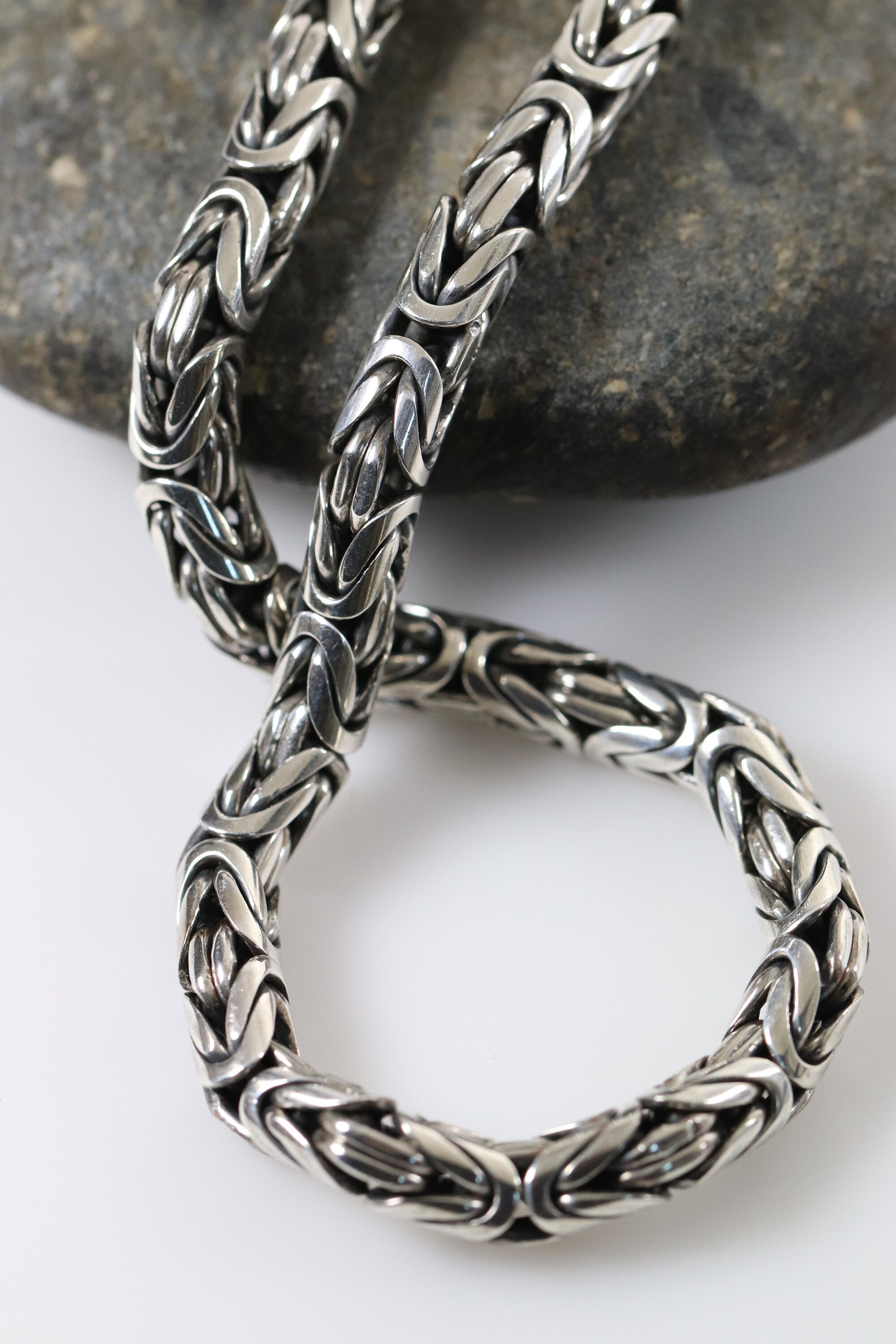 Byzantine Necklace Chain | Vintage Sterling Silver | 16