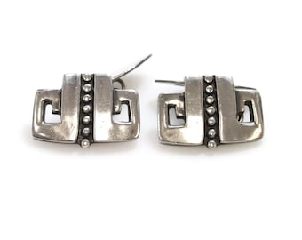 Gemelos de cuentas para hombre Margot de Taxco / Joyería vintage de plata esterlina / Taxco, México, mediados de siglo