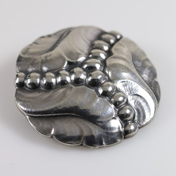 Georg Jensen Large Round Grape Pin | Vintage Ster… - image 2