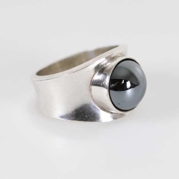 Georg Jensen Hematite Ring 124 Size US 5 | Vintag… - image 3