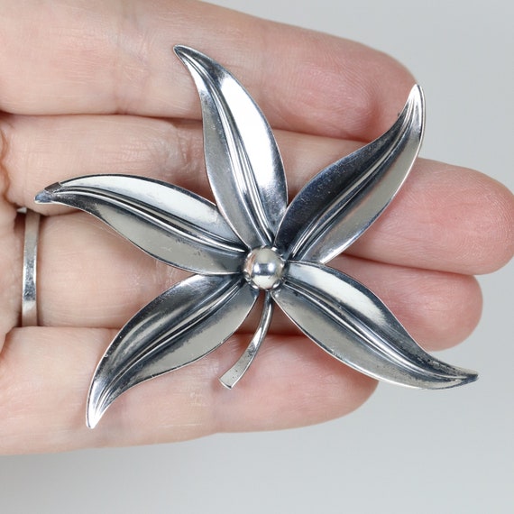 Niels Erik From Flower Brooch | Vintage Sterling … - image 7