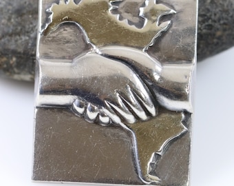 William Spratling Continental Solidarity Brooch | Vintage Sterling Silver | Gilded Silver Taxco Mid-Century Mexico
