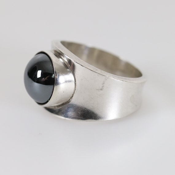 Georg Jensen Hematite Ring 124 Size US 5 | Vintag… - image 4