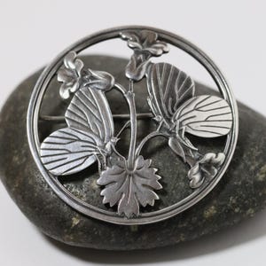 Schmetterling Brosche 283 Arno Malinowski | Sterling Silber Vintage Schmuck | Georg Jensen Art Deco Dänemark