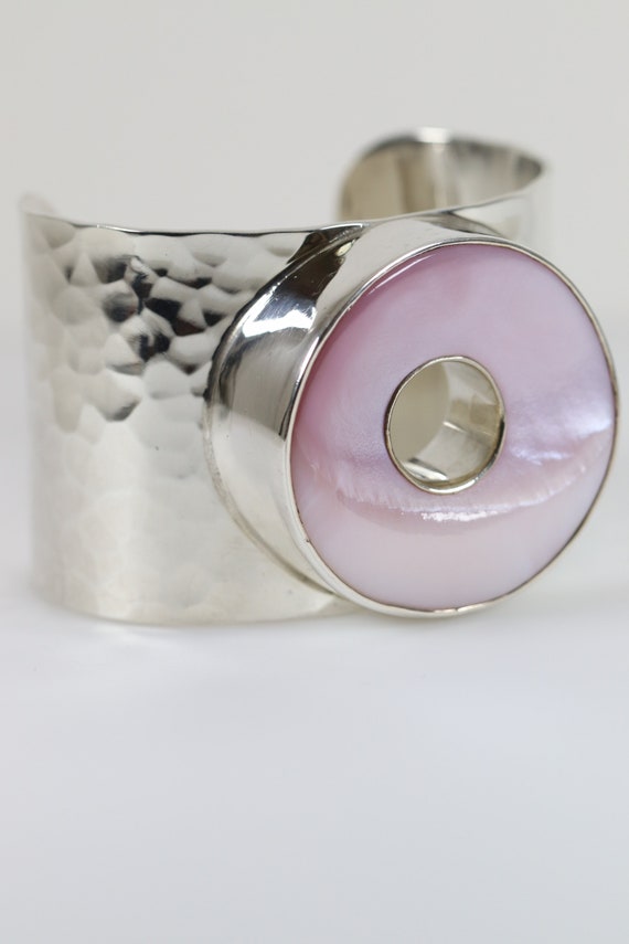 Shell Cuff Avant Garde Shell Cuff | Vintage Sterling Silver | He… - Gem