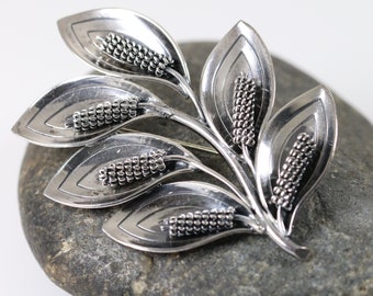 Aarre and Krogh Six Calla Lily Brooch | Vintage Sterling  display picture 1