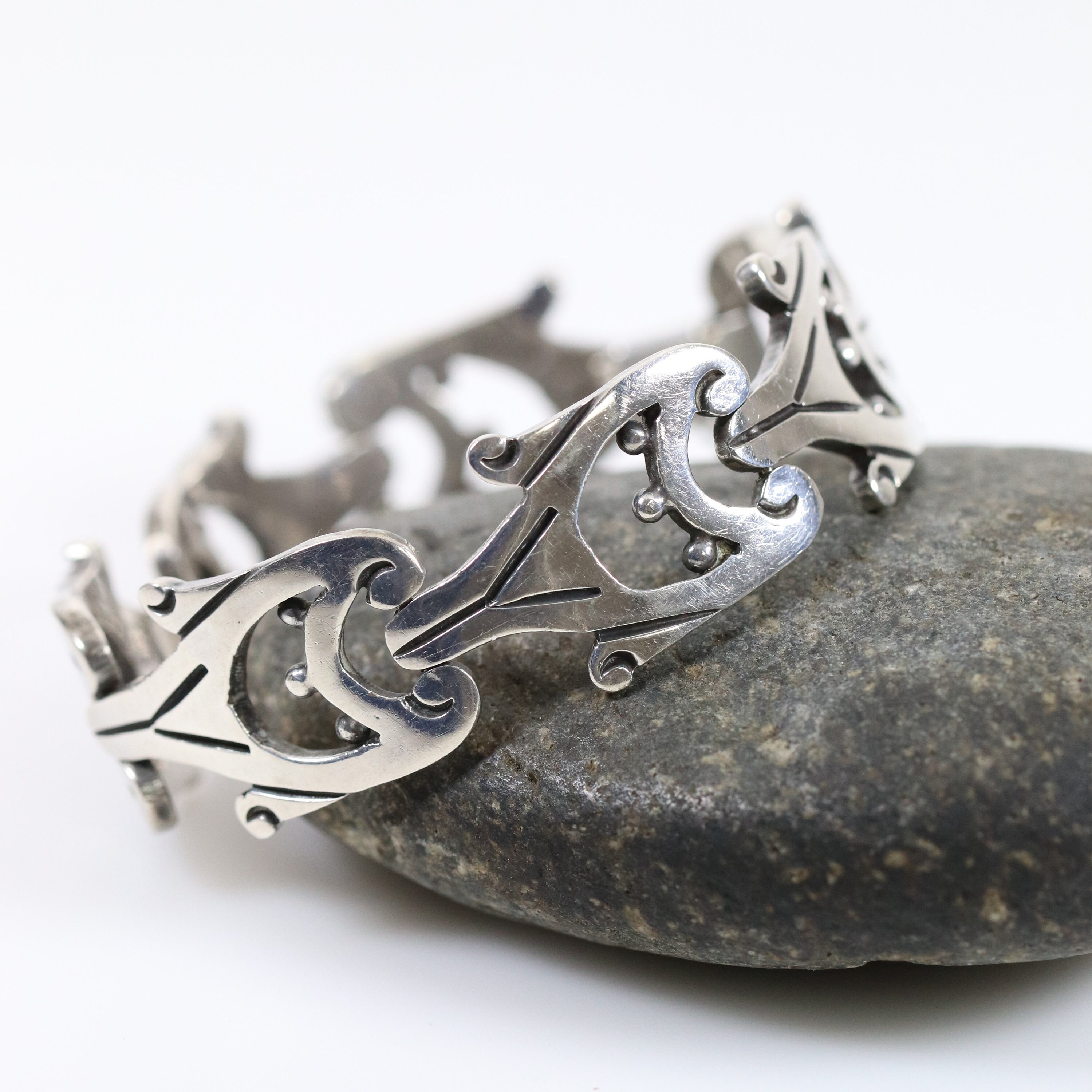 Taxco Jacopo Panel Bracelet Vintage Sterling Silver - Etsy