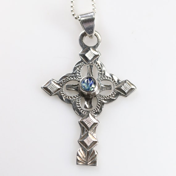 Excellent Vintage Sterling Silver Taxco Mexico Ornate Cross Pendant ** -  jewelry - by owner - sale - craigslist