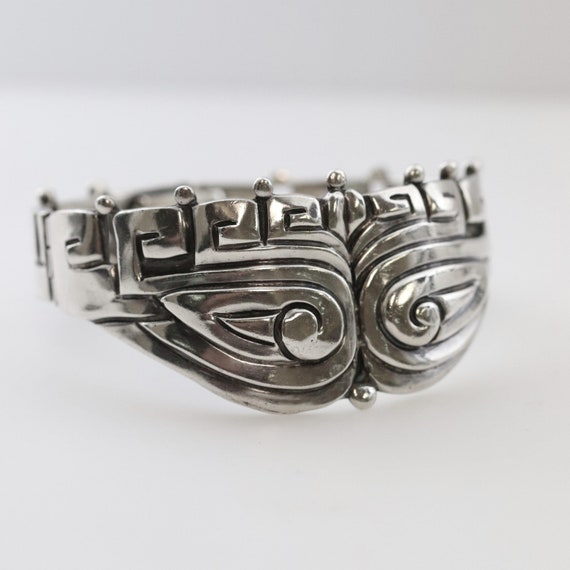 Margot de Taxco Ornate Hinged Bracelet | Sterling… - image 3