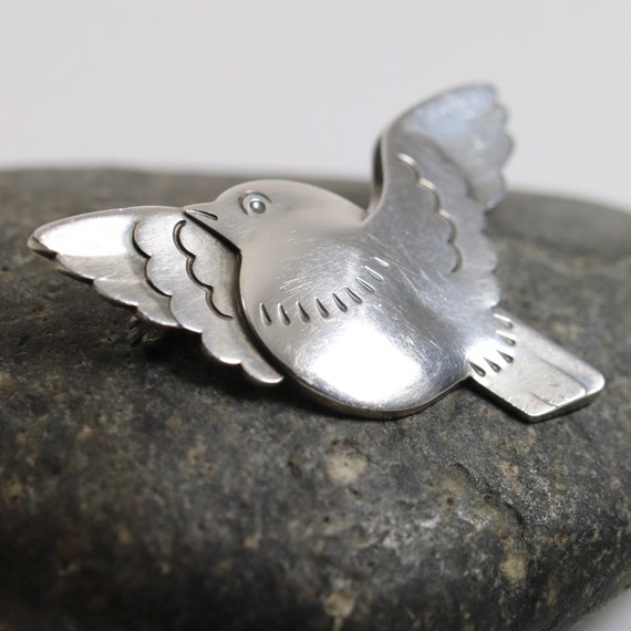 George Jensen Bird Brooch #320 | Vintage Sterling… - image 6