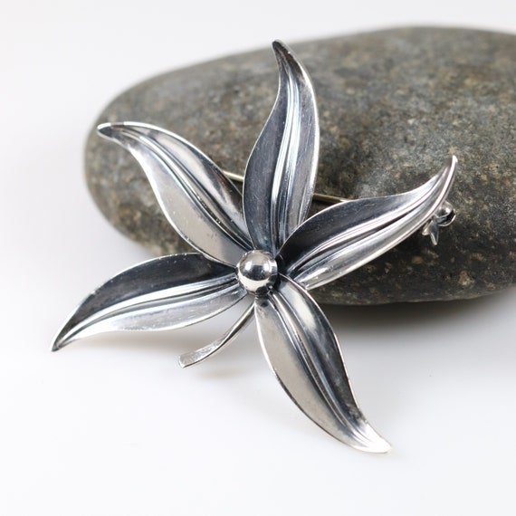 Niels Erik From Flower Brooch | Vintage Sterling … - image 2