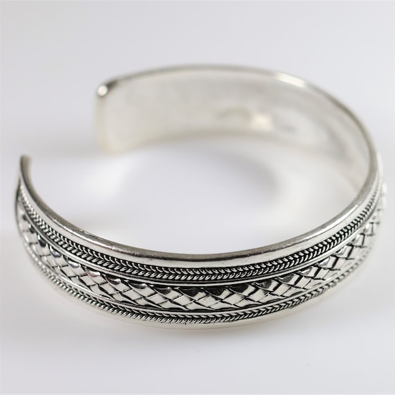 Southwest Cuff Bracelet | Vintage Sterling Silver… - image 2