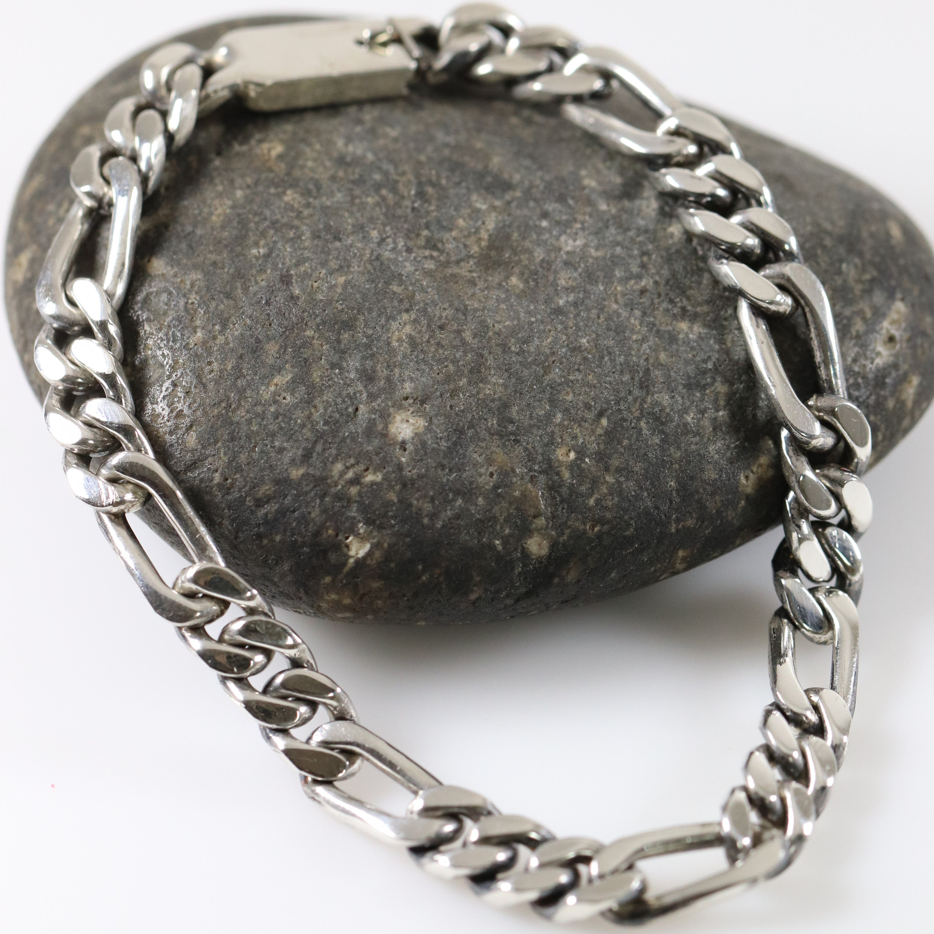 Mexican Figaro Chain Bracelet Vintage Sterling Silver - Etsy 日本