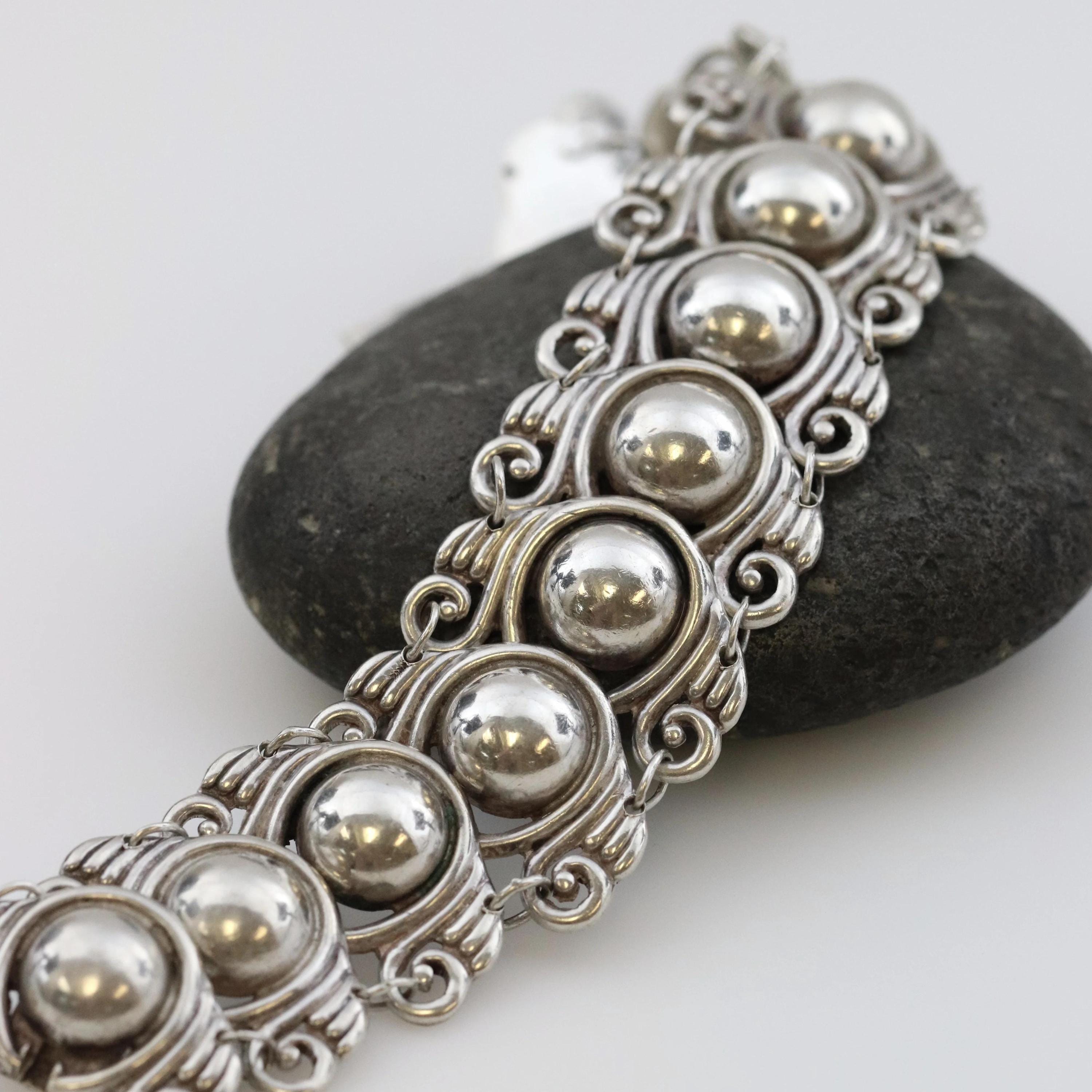 Sterling silver mexico bracelet - Etsy 日本