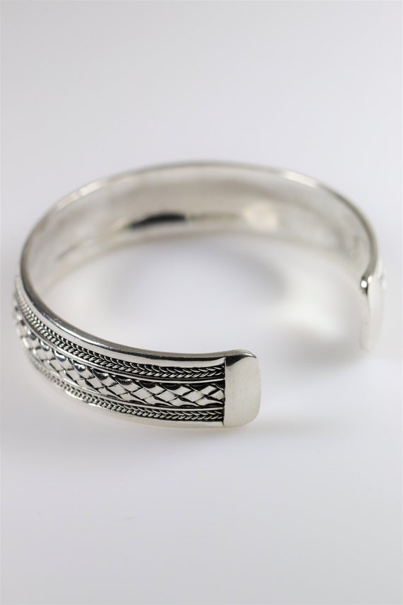 Southwest Cuff Bracelet | Vintage Sterling Silver… - image 7