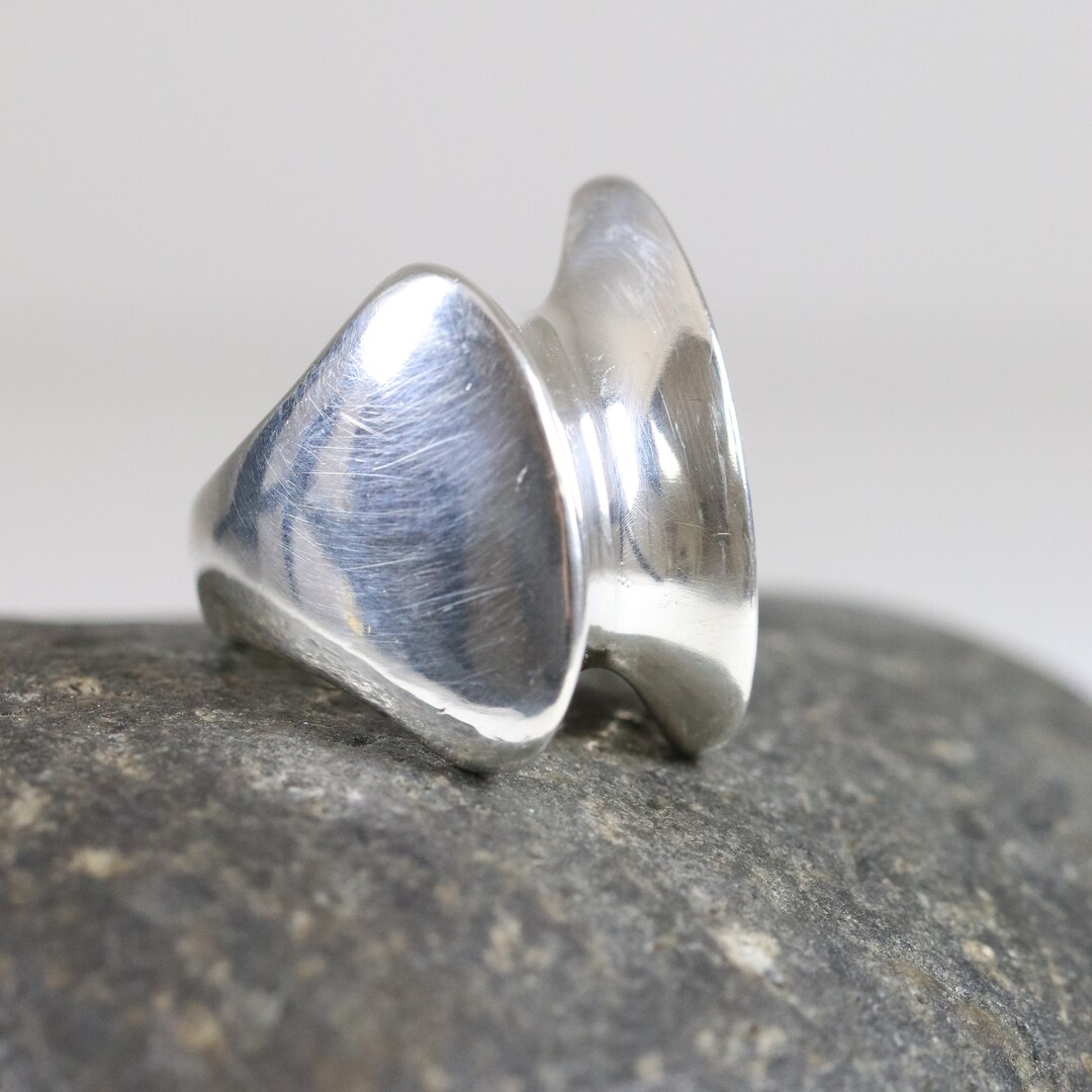 Jensen Modernist Statement Ring 140 Vintage Sterling Silver Henning Koppel Denmark Etsy