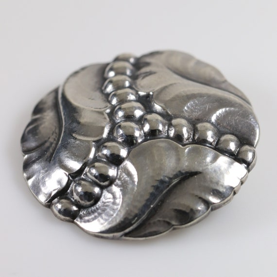 Georg Jensen Large Round Grape Pin | Vintage Ster… - image 3