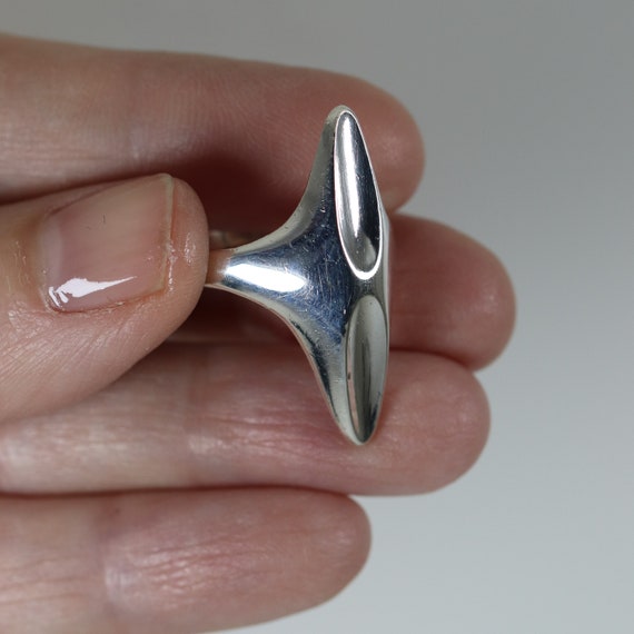 Georg Jensen Modernist Ring 128 | Vintage Sterlin… - image 3