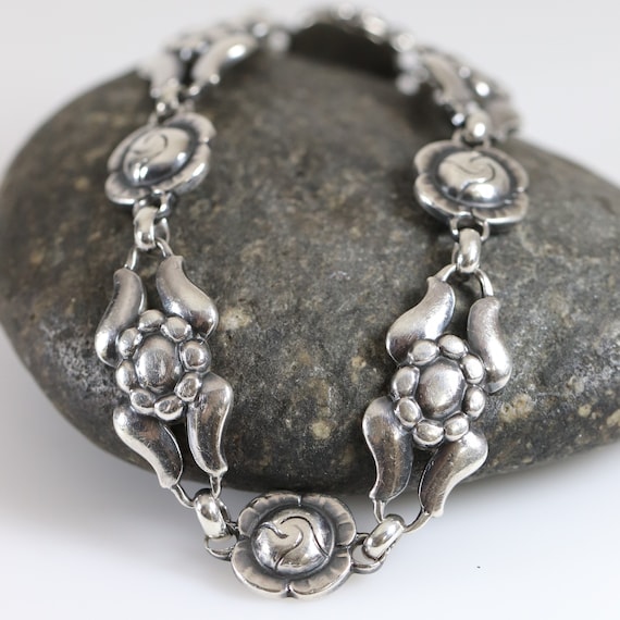 Georg Jensen Silver Moonstone Bracelet (256B) | The Antique Jewellery  Company
