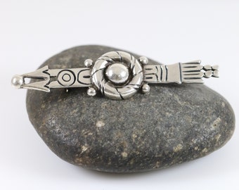 William Spratling Silver Bar Brooch | Vintage 980 Sterling Silver | Taxco Mid-Century Mexico