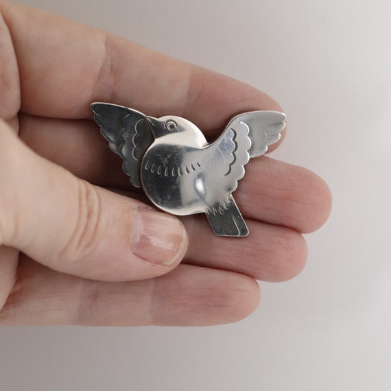 George Jensen Bird Brooch #320 | Vintage Sterling… - image 5