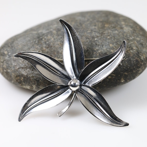 Niels Erik From Flower Brooch | Vintage Sterling … - image 3