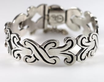 Taxco Fertility Panel Bracelet | Sterling Silver Vintage Jewelry | Mid-Century Taxco Mexico