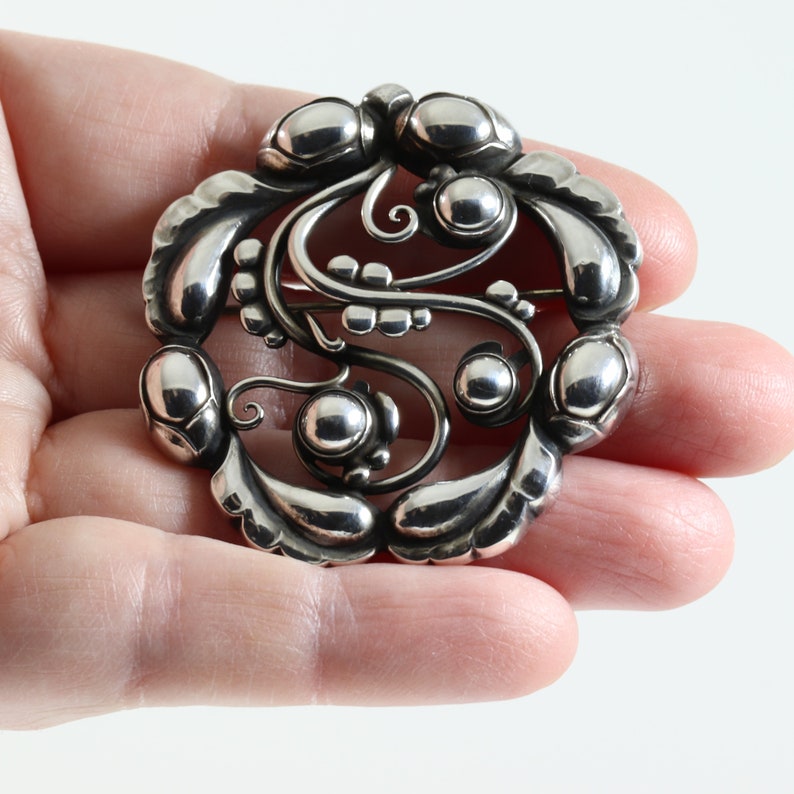 Jensen Pin 159 Vintage Sterling Silver Moonlight Etsy