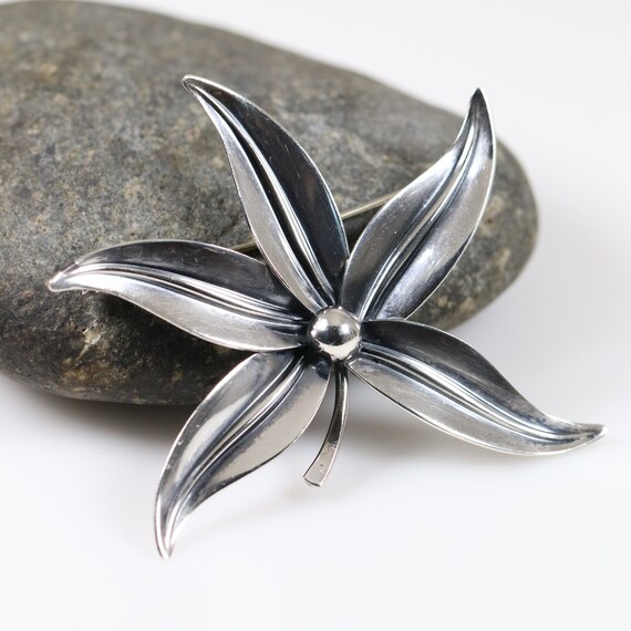 Niels Erik From Flower Brooch | Vintage Sterling … - image 1