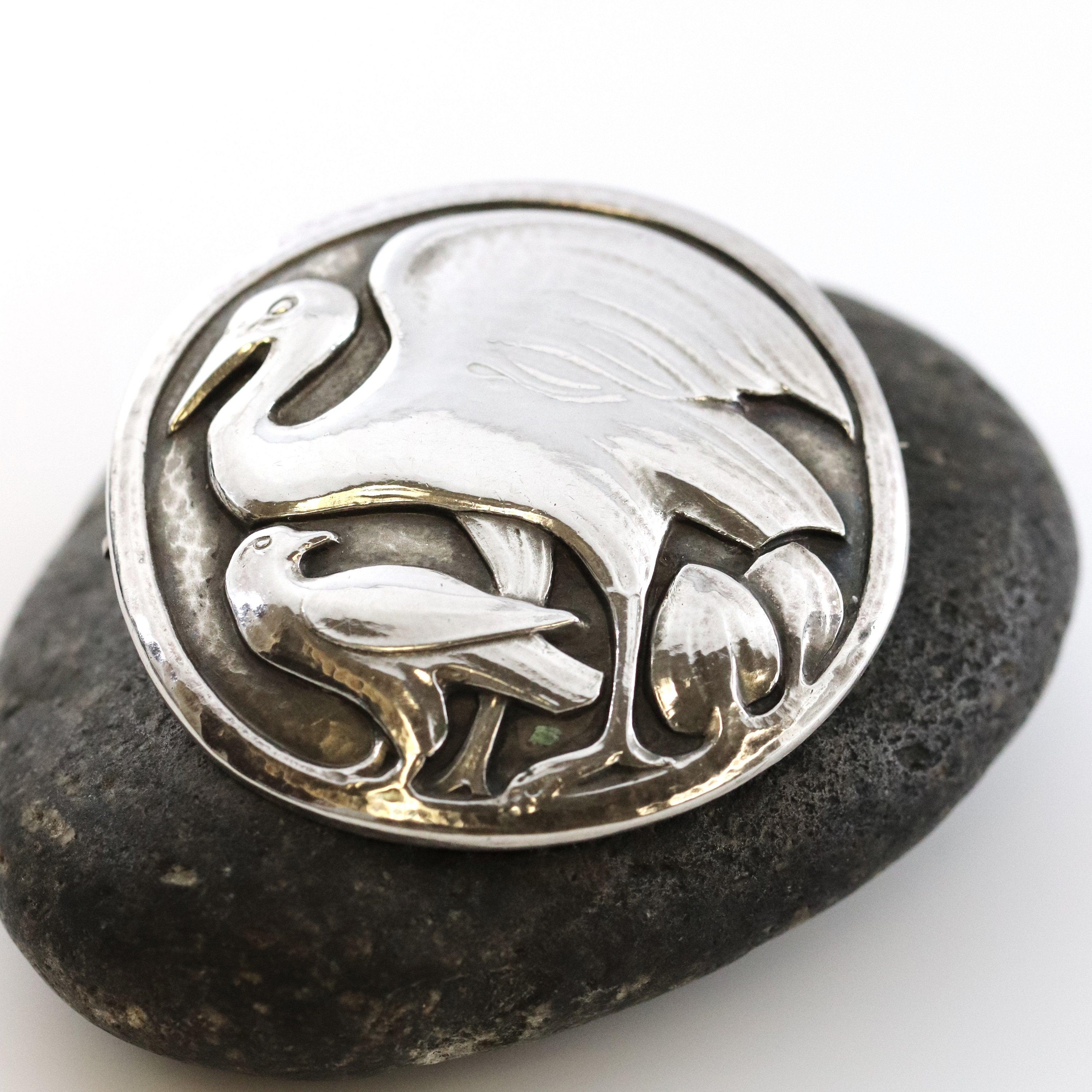   ジョージ ジェンセン シルバー ダブブローチ #204 Georg Jensen ジョージ ジェンセン シルバー ダブブローチ #204