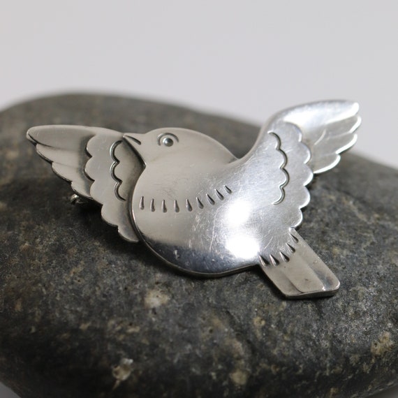 George Jensen Bird Brooch #320 | Vintage Sterling… - image 7