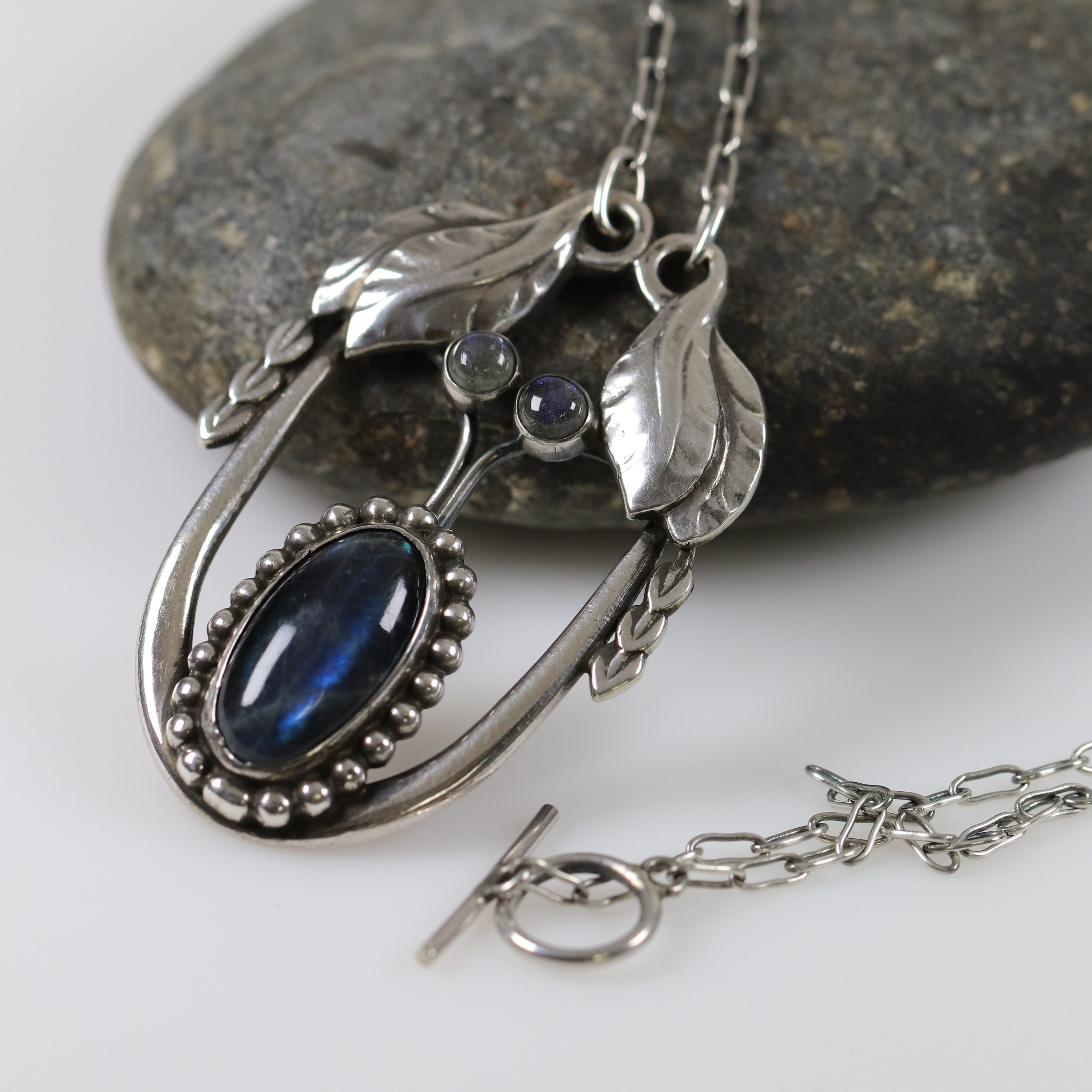 Rare Early Georg Jensen Necklace 4 | Antique 830 Silver Rare Early Georg Jensen Necklace 4 | Antique 830 Silver