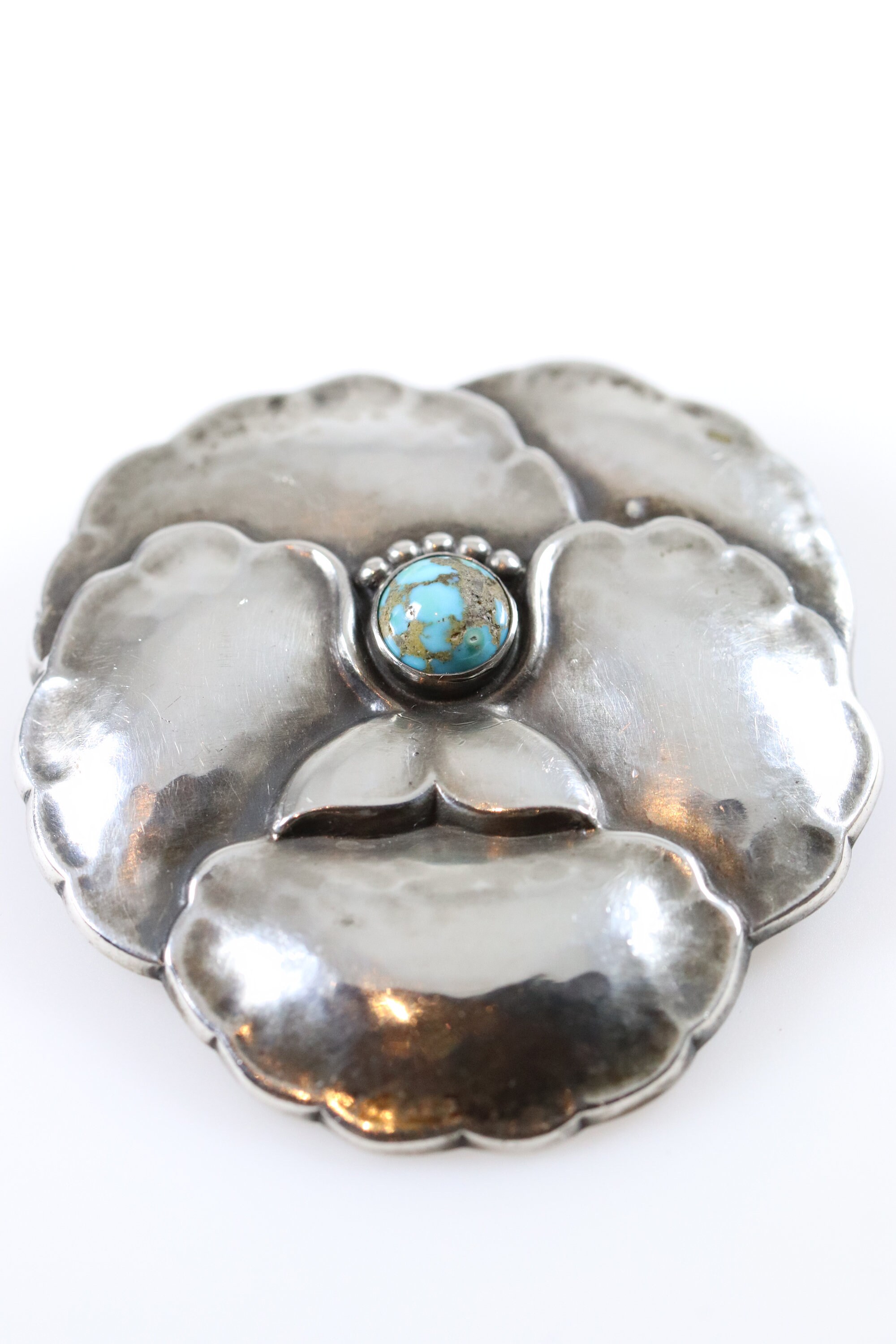 Georg Jensen Pansy Brooch #113 | Vintage Sterling Silver | Rare 