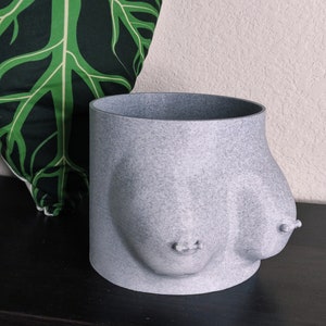 3D Printed Booby Pot and boob planter Small Booby size with and without piercings