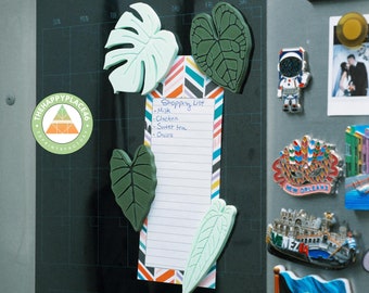 Decorative Plant Magnets Set of 5 Anthurium, Alocasia, Monstera