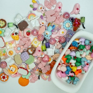 Assorted Kandi Bead 20 Pcs Mix Charms for Bracelet Making, Necklace and Crafts