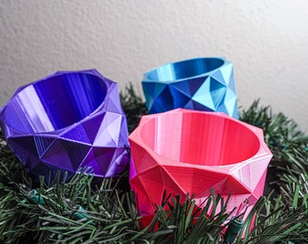 3D Printed Geometric Pot / Planters for Plants - Diamond