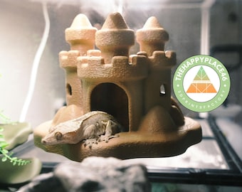 Crested Gecko Floating Sand Castle Hide